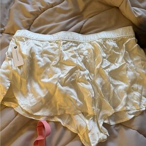 Anthropologie White Pajama Shorts